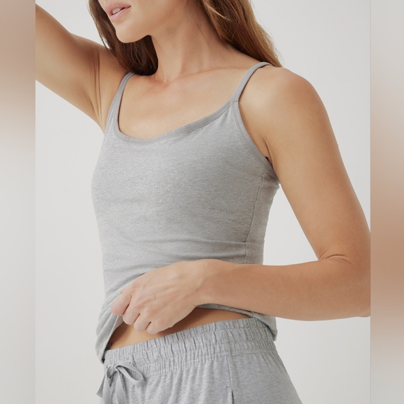 Pact organic gray everyday shelf bra camisole size small - Picture 2 of 7